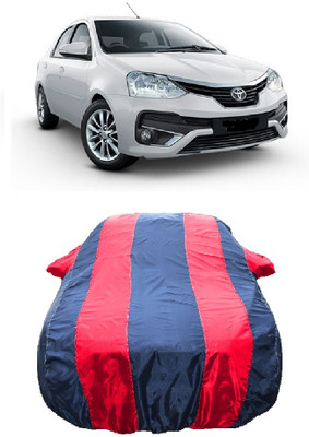 Wegather Car Cover For Toyota Platinum Etios 1.4 VD (With Mirror Pockets)(Red)