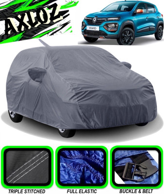 AXLOZ Car Cover For Renault Kwid (With Mirror Pockets)(Grey)