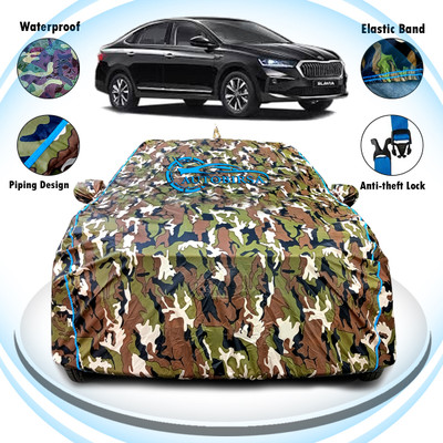 AUTOBIRSA Car Cover For Skoda Slavia (With Mirror Pockets)(Multicolor, For 2023, 2024 Models)