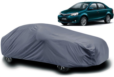 KULTEX Car Cover For Toyota Etios (With Mirror Pockets)(Grey)
