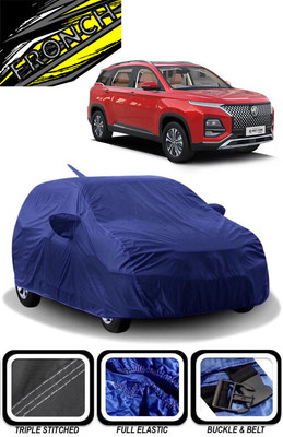 FRONCH Car Cover For MG Hector Plus (With Mirror Pockets)(Blue)