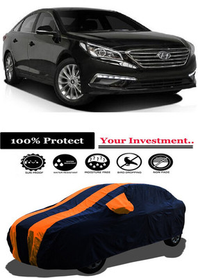 Amexride Car Cover For Hyundai Sonata LF3 Active (With Mirror Pockets)(Orange)