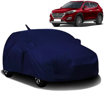 AXLOZ Car Cover For Hyundai Tucson (With Mirror Pockets)(Blue)
