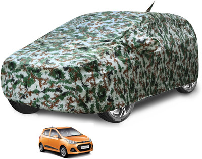 Caronix Car Cover For Hyundai Grand i10 (With Mirror Pockets)(Multicolor)