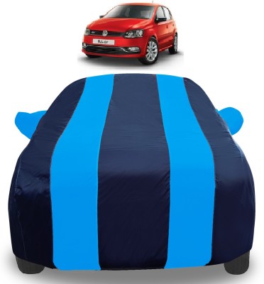 Amanzo Car Cover For Volkswagen Polo (With Mirror Pockets)(Blue)