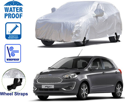 STARIE Car Cover For Ford Figo (With Mirror Pockets)(Silver)