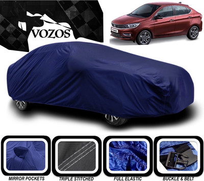 VOZOS Car Cover For Tata Tigor (With Mirror Pockets)(Blue)