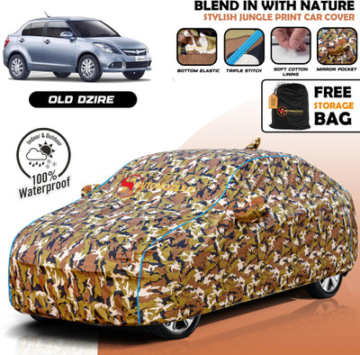AUTOMOZEXO Car Cover For Maruti Swift Dzire (With Mirror Pockets)(Multicolor)
