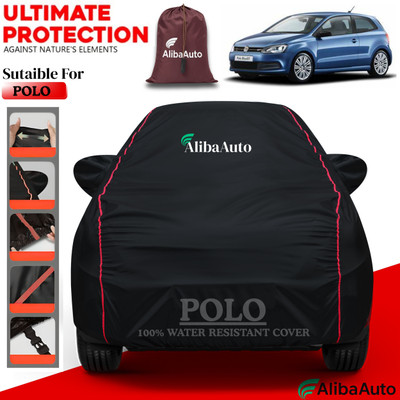 AlibaAuto Car Cover For Volkswagen Polo (With Mirror Pockets)(Black, Red, For 2019, 2020, 2021, 2022, 2023, 2024 Models)