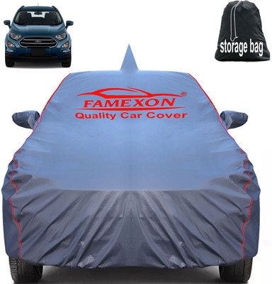 FAMEXON Car Cover For Ford Ecosport (With Mirror Pockets)(Blue)
