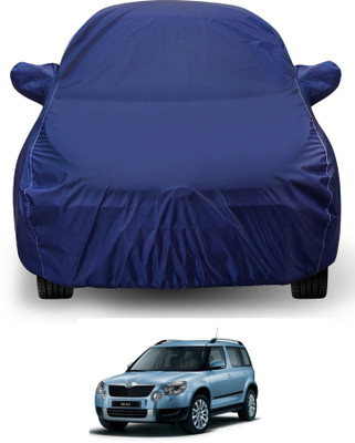Auto Hub Car Cover For Skoda Yeti (With Mirror Pockets)(Blue)