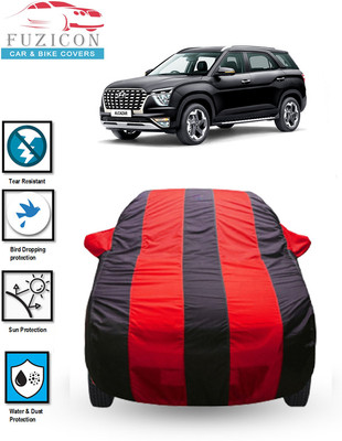 FUZICON Car Cover For Hyundai Alcazar (With Mirror Pockets)(Blue, Red)
