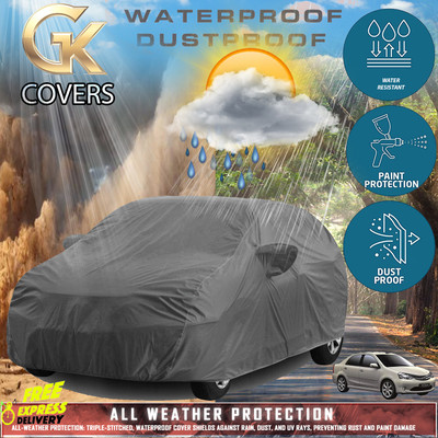 Tamanchi Autocare Car Cover For Toyota Etios (With Mirror Pockets)(Grey)