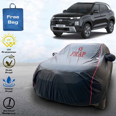 Frap Car Cover For Hyundai Creta, Creta 1.6 E, Creta 1.6 SX, Creta 2020 (With Mirror Pockets)(Black, Red, For 2024, 2025 Models)