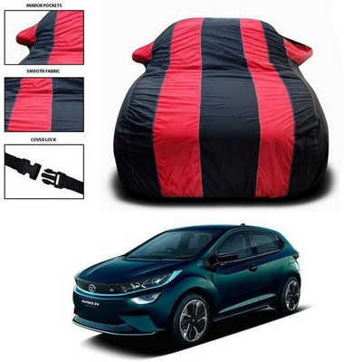ANTHUB Car Cover For Tata Altroz EV (With Mirror Pockets)(Red, Black)