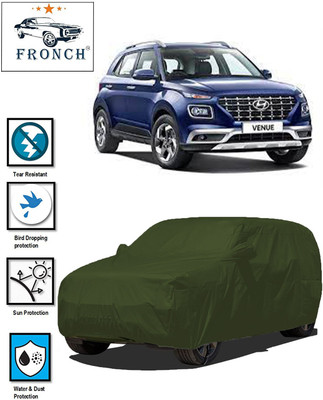 FRONCH Car Cover For Hyundai Venue (With Mirror Pockets)(Green)