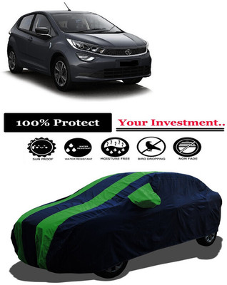 Amexride Car Cover For Tata Altroz XZ Option Diesel (With Mirror Pockets)(Green)