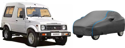 ATBROTHERS Car Cover For Maruti Suzuki Gypsy, Gypsy 1000, Gypsy King, Gypsy King Hard Top Ambulance, Gypsy King Hard Top MPI (With Mirror Pockets)(Grey, For 2024 Models)
