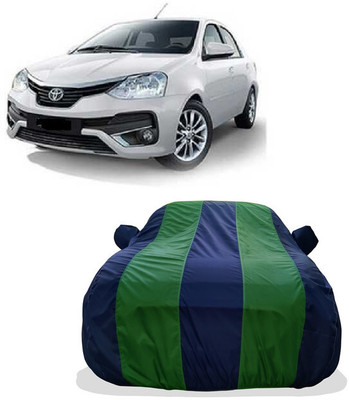 Tricway Car Cover For Toyota Platinum Etios 1.5 GX (With Mirror Pockets)(Green)