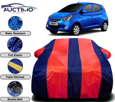 AUCTIMO Car Cover For Hyundai Eon (With Mirror Pockets)(Multicolor)