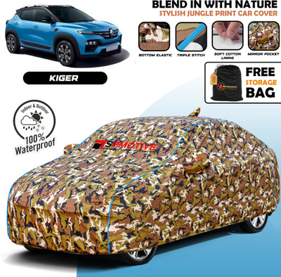 SPMOTIVE Car Cover For Renault Kiger (With Mirror Pockets)(Multicolor)
