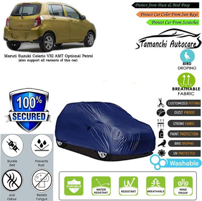 Tamanchi Autocare Car Cover For Maruti Suzuki Celerio VXI AMT Optional Petrol(Blue)