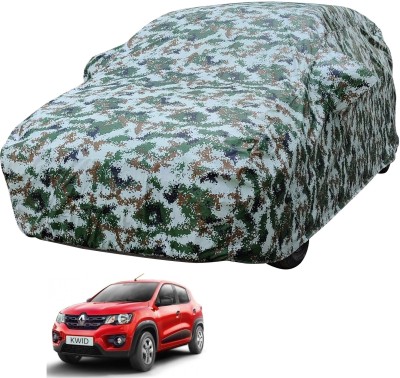 Auto Hub Car Cover For Renault Kwid (With Mirror Pockets)(Multicolor)