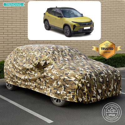 PAGORA Car Cover For Tata Harrier (With Mirror Pockets)(Yellow, Multicolor)