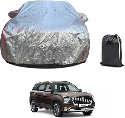 PAGORA Car Cover For Hyundai Alcazar (With Mirror Pockets)(Silver, For 2019, 2020, 2021, 2022, 2023 Models)