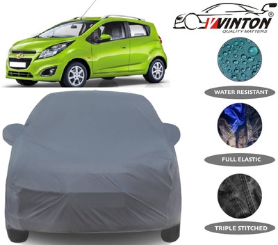 V VINTON Car Cover For Chevrolet Beat (With Mirror Pockets)(Grey)
