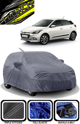 FRONCH Car Cover For Hyundai Elite i20 Asta Option 1.4 CRDi (With Mirror Pockets)(Grey)