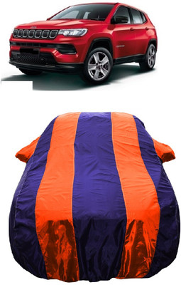 Wegather Car Cover For Jeep Compass Facelift (With Mirror Pockets)(Orange)