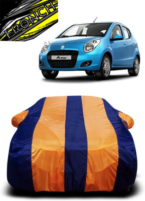 FRONCH Car Cover For Maruti Suzuki A-Star ABS (With Mirror Pockets)(Orange, Blue)