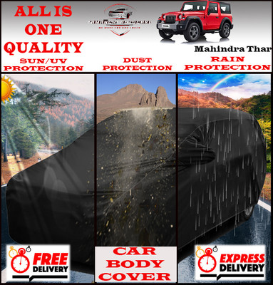 Tamanchi Autocare Car Cover For Mahindra Thar(Black)