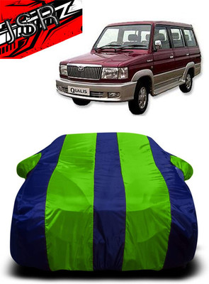 J S R Car Cover For Toyota Qualis (With Mirror Pockets)(Green, Blue)