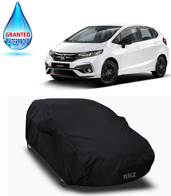RRZ Car Cover For Honda Jazz (With Mirror Pockets)(Black, For 2020 Models)
