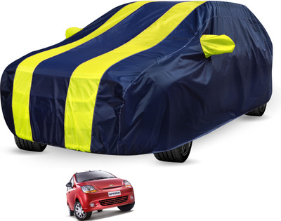 Auto Hub Car Cover For Chevrolet Spark (Without Mirror Pockets)(Black, Yellow)