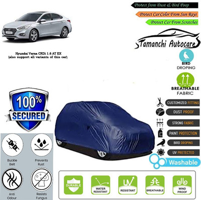 Tamanchi Autocare Car Cover For Hyundai Verna CRDi 1.6 AT EX(Blue)