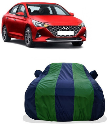 Tricway Car Cover For Hyundai Verna Facelift (With Mirror Pockets)(Green)