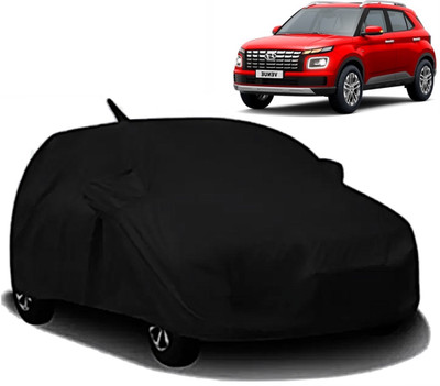 XOCAVO Car Cover For Hyundai Venue (With Mirror Pockets)(Black)
