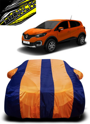 FRONCH Car Cover For Kia Captur (With Mirror Pockets)(Orange, Blue)