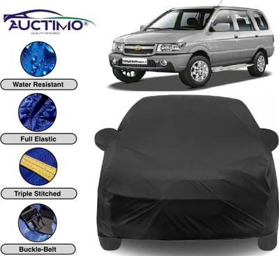 AUCTIMO Car Cover For Chevrolet Tavera (With Mirror Pockets)(Multicolor)