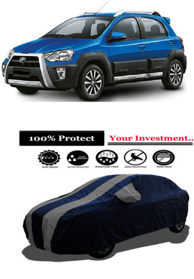 Amexride Car Cover For Toyota Etios Cross 1.4L GD (With Mirror Pockets)(Grey)