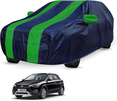 Auto Hub Car Cover For Hyundai i20 Active (Without Mirror Pockets)(Black, Green)