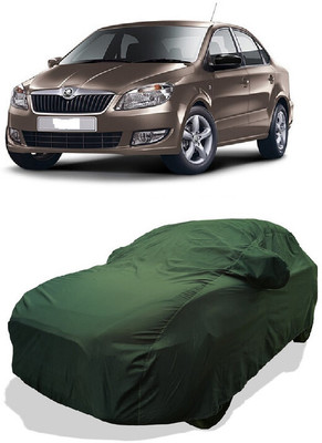 Coxtor Car Cover For Skoda Rapid 1.6 MPI Active Petrol (With Mirror Pockets)(Green)