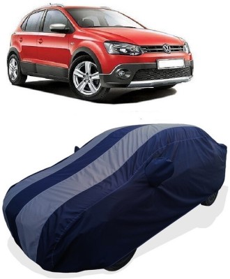 Coxtor Car Cover For Volkswagen Polo Cross (With Mirror Pockets)(Grey)