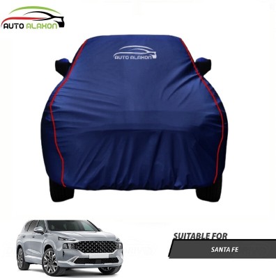 AUTO ALAXON Car Cover For Hyundai SantaFe (With Mirror Pockets)(Blue)