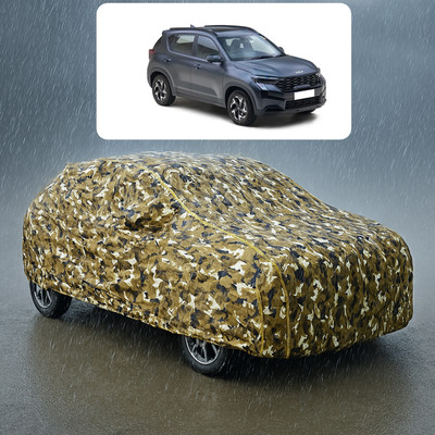 PAGORA Car Cover For Kia Sonet (With Mirror Pockets)(Yellow, White)