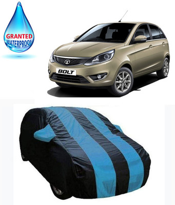 RRZ Car Cover For Tata Bolt (With Mirror Pockets)(Black, Blue, For 2020 Models)