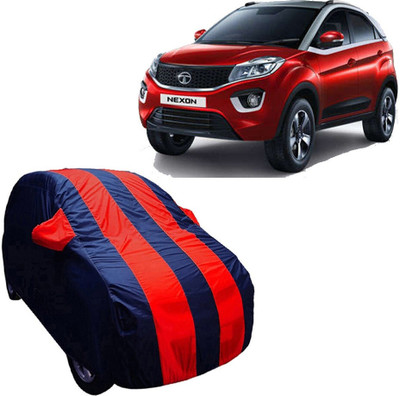 ABS AUTO TREND Car Cover For Tata Nexon (With Mirror Pockets)(Blue, Red)